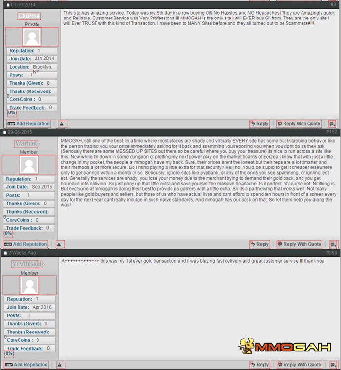 mmogah positive reviews on Ownedcore