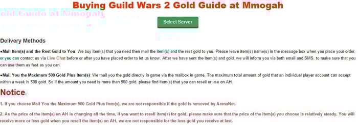 MmoGah Guild Wars 2 Gold