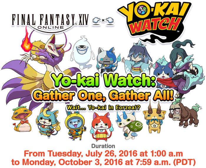 The Yo-kai Watch and Final Fantasy XIV Collaboration Event Is Underway