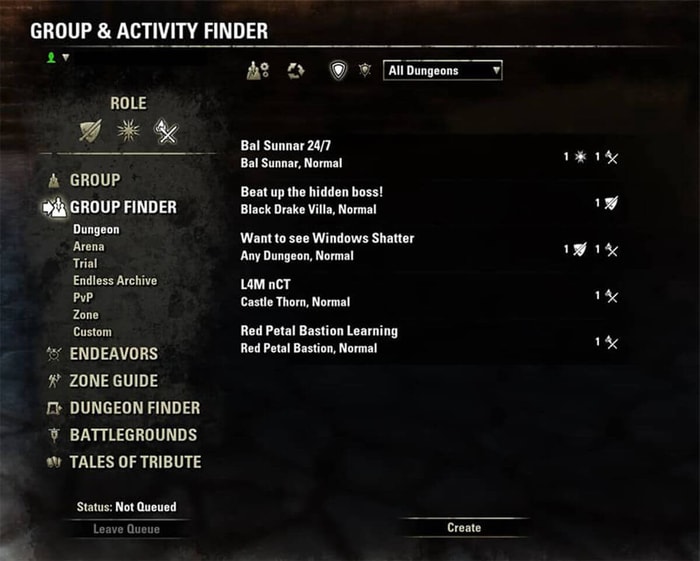 The new Group Finder tool that is coming with Update 40 of ESO