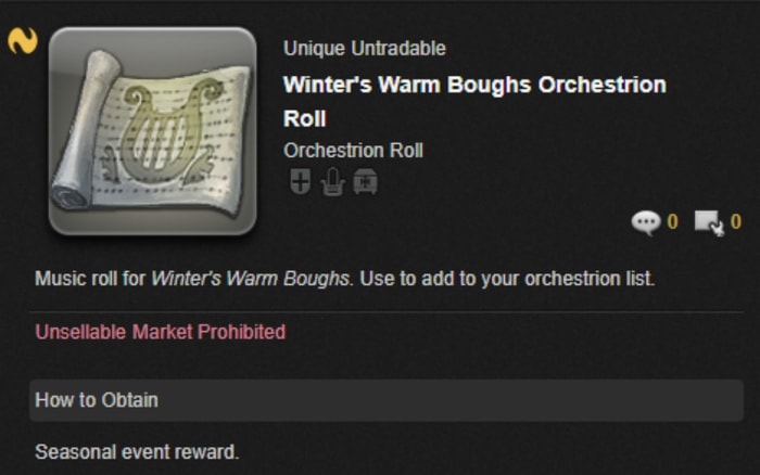 Winter's Warm Boughs Orchestrion Roll