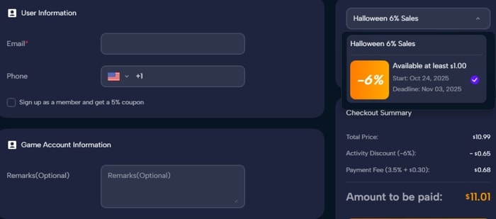 MmoGah 2025 Halloween 6% Sales