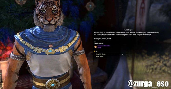 The main quest giver of the Heart's Week event, Kuzam-jo