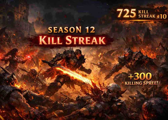 Diablo 4 Season 12 Kill Streak Guide: Fastest XP Farming