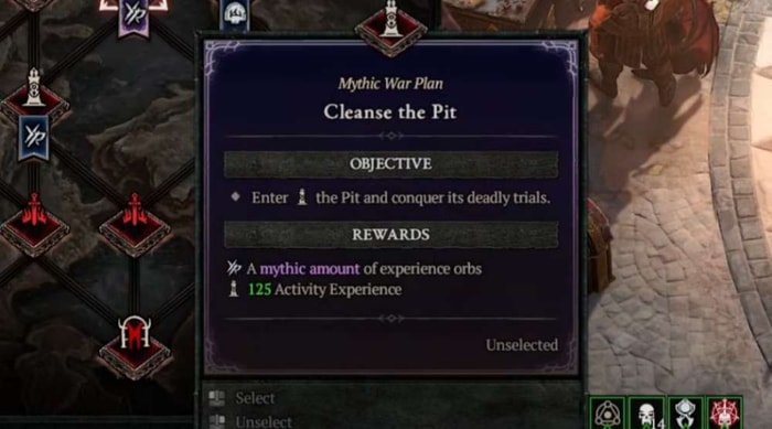 Mythic War Plan Activities