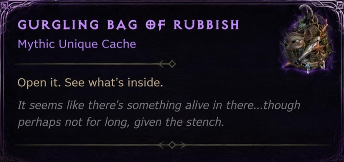 Diablo 4 Gurgling Bag of Rubbish