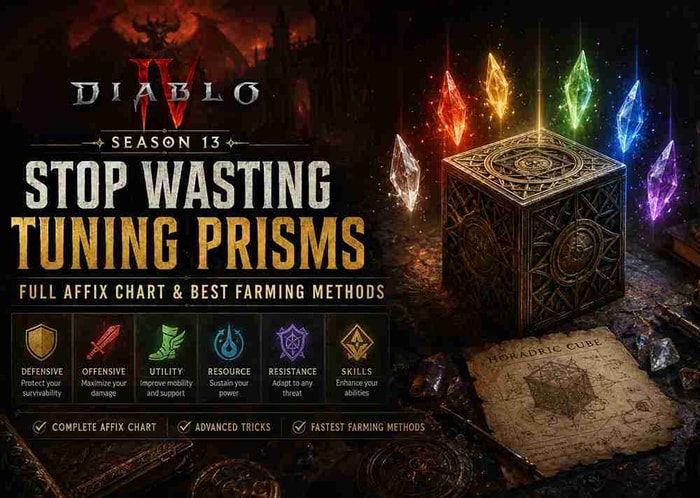 Stop Wasting Tuning Prisms: Full Diablo 4 Season 13 Affix Chart & Best Farming Methods