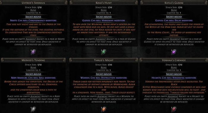 6 Runes poe 2 0.5