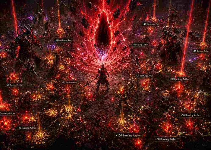 Diablo 4 Infernal Hordes Chaos Surge farming guide with Burning Aether rewards