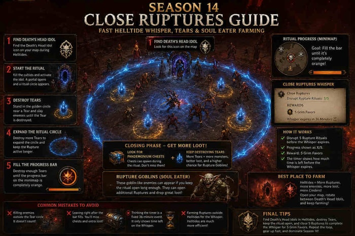 Diablo 4 Season 14 Close Ruptures Guide How to Complete the Helltide Whisper Fast