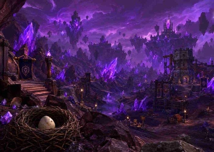 Netherwing Egg farming scene in Shadowmoon Valley